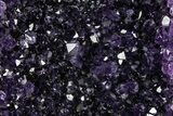 Deep Purple Amethyst Geode With Wood Base - Uruguay #368330-1